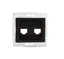 Adaptér LOGI 02-1419-042 datové zásuvky 2xRJ45 barva černá matná 33570 Kanlux