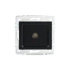 Zásuvka anténní LOGI 02-1290-042 cm typu F průběžná barva černá matná 33592 Kanlux