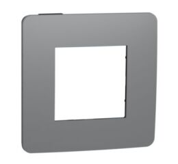 Unica Studio Color - Krycí rámeček jednonásobný, Dark Grey/Černý *NU280222
