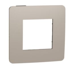 Unica Studio Color - Krycí rámeček jednonásobný, Taupe/Černý *NU280228