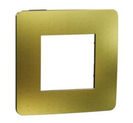 Unica Studio Metal - Krycí rámeček jednonásobný, Gold/Černý *NU280262M