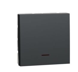 Unica - Spínač dvoupólový 32A s kontrolkou, Antracit *NU323254S