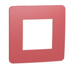 Unica Studio Color - Krycí rámeček jednonásobný, Red/Bílý *NU280213
