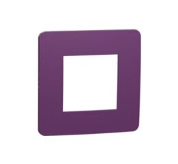 Unica Studio Color - Krycí rámeček jednonásobný, Plum/Bílý *NU280214