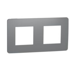 Unica Studio Color - Krycí rámeček dvojnásobný, Dark Grey/Bílý *NU280421