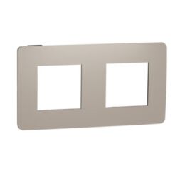 Unica Studio Color - Krycí rámeček dvojnásobný, Taupe/Černý *NU280428