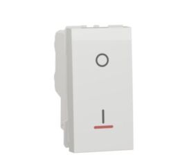 Unica - Spínač dvojpólový se signalizační kontrolkou řazení 2Ss, 16A, 1M, Bílý *NU316218S