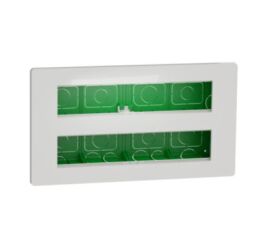 Unica System+ - Centrální jednotka 2x10 modulů zapuštěná, Bílá Antibakteriální *NU171020