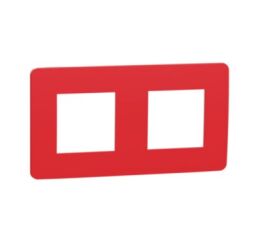 Unica Studio Color - Krycí rámeček dvojnásobný, Red/Bílý *NU280413