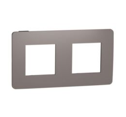 Unica Studio Color - Krycí rámeček dvojnásobný, Chocolate/Černý *NU280417