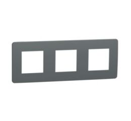 Unica Studio Color - Krycí rámeček trojnásobný, Dark Grey/Bílý *NU280621