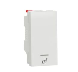 Unica - Tlačítko s orientační kontrolkou řazení 1/0So "zvonek", 1M, Bílé *NU310618CN