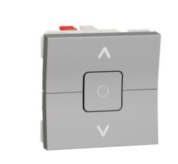 Unica - Žaluziový jednopólový spínač 6A, 2M, Aluminium *NU320830