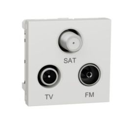 Unica - Zásuvka R/TV/SAT s F-konektorem koncová, 2M, Bílá *NU345018