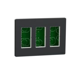 Unica System+ - Centrální jednotka 3x4 modulů zapuštěná, Antracit *NU173454