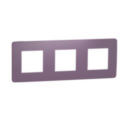 Unica Studio Color - Krycí rámeček trojnásobný, Plum/Bílý *NU280614