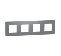 Unica Studio Color - Krycí rámeček čtyřnásobný, Dark Grey/Bílý *NU280821