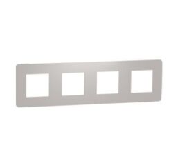 Unica Studio Color - Krycí rámeček čtyřnásobný, Light Grey/Bílý *NU280824