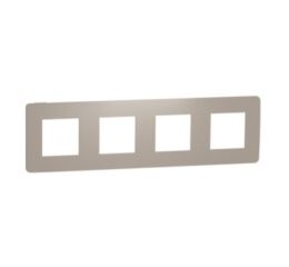Unica Studio Color - Krycí rámeček čtyřnásobný, Taupe/Bílý *NU280826