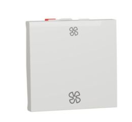 Unica - Přepínač střídavý pro ventilátor, Bílý Antibakteriální *NU320320VMC