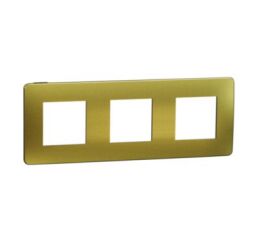 Unica Studio Metal - Krycí rámeček trojnásobný, Gold/Černý *NU280662M