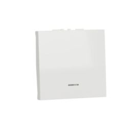 Spínač, Unica, jednopólový s orientační kontrolkou řazení 1So, 16A, Bílý