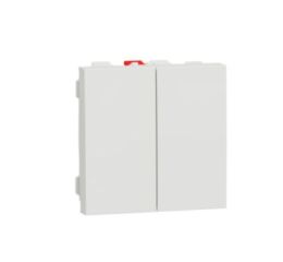 Unica - Přepínač dvojitý střídavý řazení 6+6 (5b), Bílý *NU321318