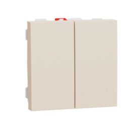 Unica - Přepínač dvojitý střídavý řazení 6+6 (5b), Béžový *NU321344