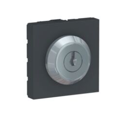 Unica - Tlačítko na klíč 3 polohy, 2M, Antracit *NU373154