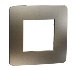 Unica Studio Metal - Krycí rámeček jednonásobný, Bronze/Černý *NU280252M