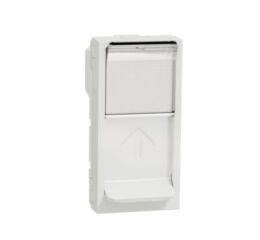 Unica - Centrální deska RJ45 Keystone 1M, Bílá Antibakteriální *NU946020
