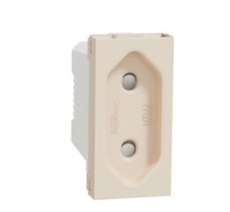 Unica - Zásuvka 230V/10A pro ploché vidlice, 1M, Béžová *NU303144