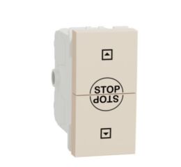 Unica - Žaluziový 2-pólový spínač 10A, 1M, Béžový *NU310944SC