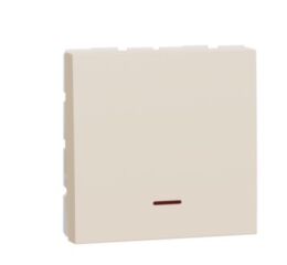 Unica - Spínač dvoupólový 32A s kontrolkou, Béžový *NU323244S
