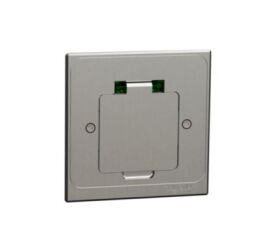 Unica System+ - Podlahová krabice XS se zásuvkou 250V/16A, IP44, kovová, čtvercová, šedá *INS52102 Schneider