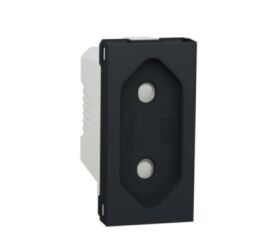 Unica - Zásuvka 230V/10A pro ploché vidlice, 1M, Antracit *NU303154