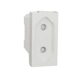 Unica - Zásuvka 230V/10A pro ploché vidlice, 1M, Bílá *NU303118