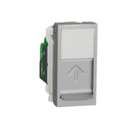 Unica - Zásuvka datová 1xRJ45 Kat.5e UTP, 1M, Aluminium *NU341030