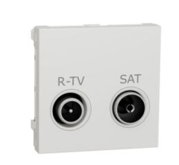 Unica - Zásuvka TV-R/SAT individuální 2 dB, 2M, Bílá *NU345418