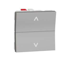 Unica - Žaluziový tlačítkový ovládač 6A, 2M, Aluminium *NU320730