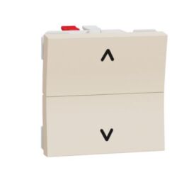 Unica - Žaluziový tlačítkový ovládač 6A, 2M, Béžové *NU320744