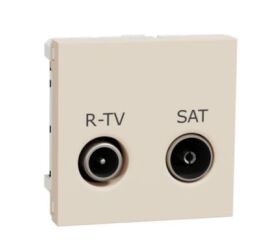 Unica - Zásuvka TV-R/SAT individuální 2 dB, 2M, Béžová *NU345444