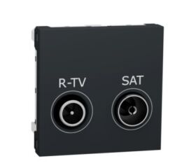 Unica - Zásuvka TV-R/SAT individuální 2 dB, 2M, Antracit *NU345454