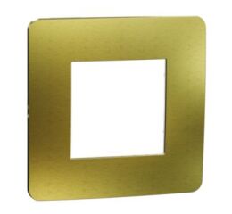 Unica Studio Metal - Krycí rámeček jednonásobný, Gold/Bílý *NU280259M