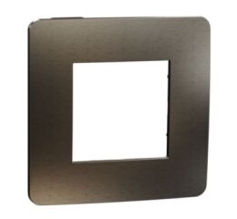 Unica Studio Metal - Krycí rámeček jednonásobný, Dark Aluminium/Černý *NU280253M