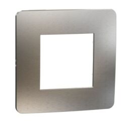 Unica Studio Metal - Krycí rámeček jednonásobný, White Aluminium/Bílý *NU280255M