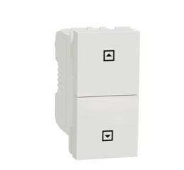 Unica - Žaluziový tlačítkový ovládač 10A, 1M, Bílý *NU310718SC