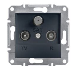 Asfora - Zásuvka TV-R-SAT, koncová, antracit *EPH3500171 Schneider electric