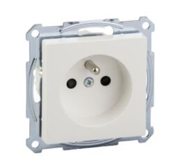 Zásuvka 2P+E, 16A, 250V, bezšroubová, polar, System-M *MTN2500-0319