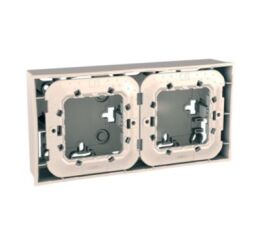 Krabice MGU87.024.25 pro montáž na omítku 2násobná Plus/Top (vč.plast. mont. rámečku),marf